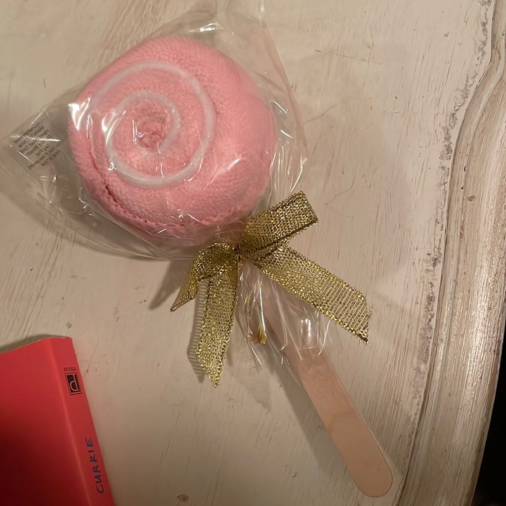 Pink lollipop towel